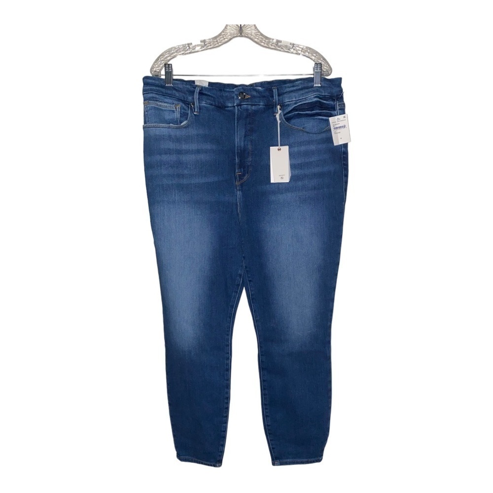 Good American Good Legs Crop Skinny High Rise Women 22/27 Denim Jean - Picture 1 of 10